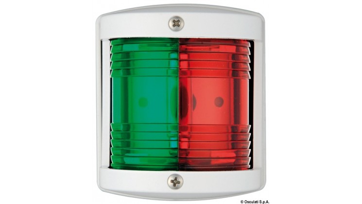 Luz Navegação em Branco Bi-Color -225º - Vermelha/Verde - Osculati