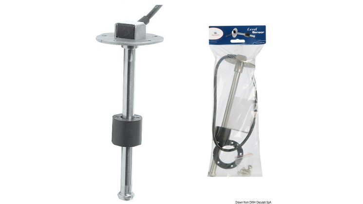 Sensor Nível Água e Combustível Vertical 30 cm - Osculati