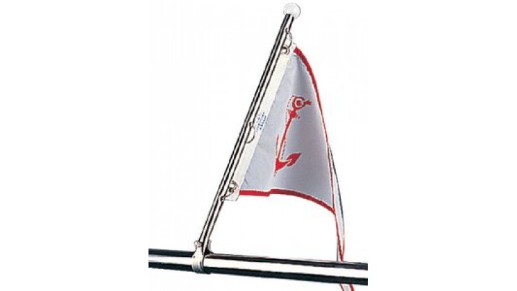 Mastro em aço inox com braçadeira de corrimão - Sea-Dog Line