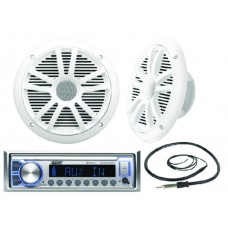 Pack Rádio Bluetooth/Mp3/AM/FM com Colunas 164mm e Antena - Seachoice